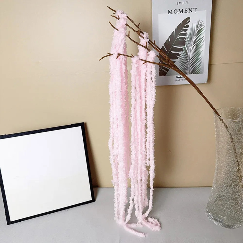 Multicolor Amaranthus Artificial Hanging Plant – Yarn Tassel