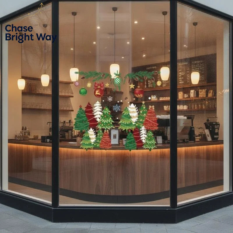 Christmas Window Clings – Removable Self-Adhesive Festive Decals
