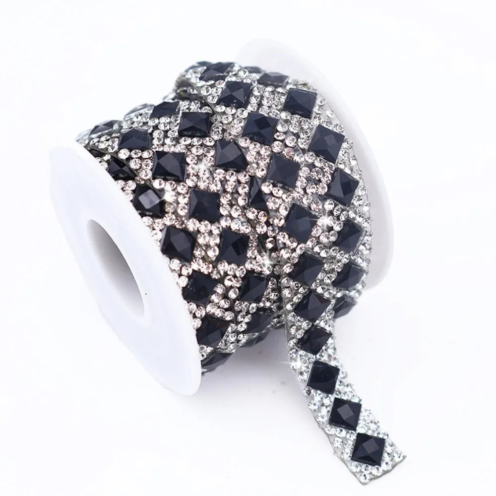 3-Yard Self-Adhesive Square Rhinestone Trim Strip | DIY Craft