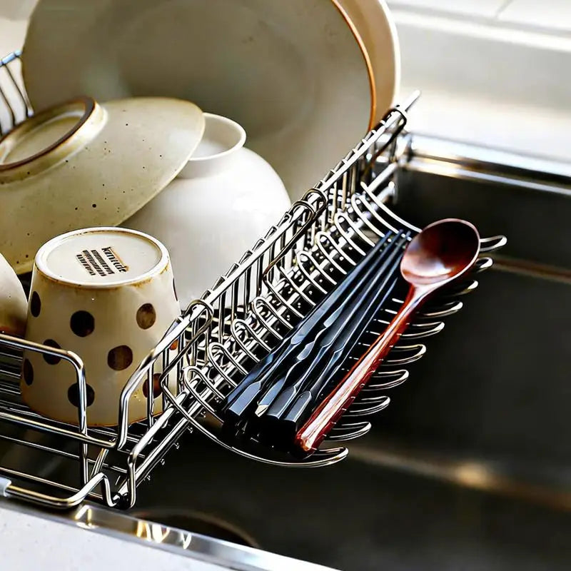 Wall-Mount Stainless Steel Sink Basket & Sponge Holder