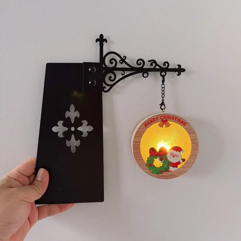 Christmas Book Nook LED Lamp – Warm White Metal Shelf Light
