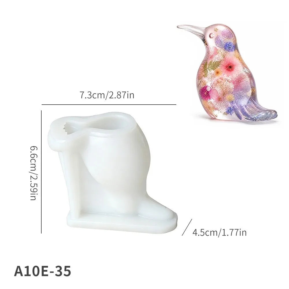 3D Bird Silicone Mold – DIY Candle Resin Soap Casting Mould
