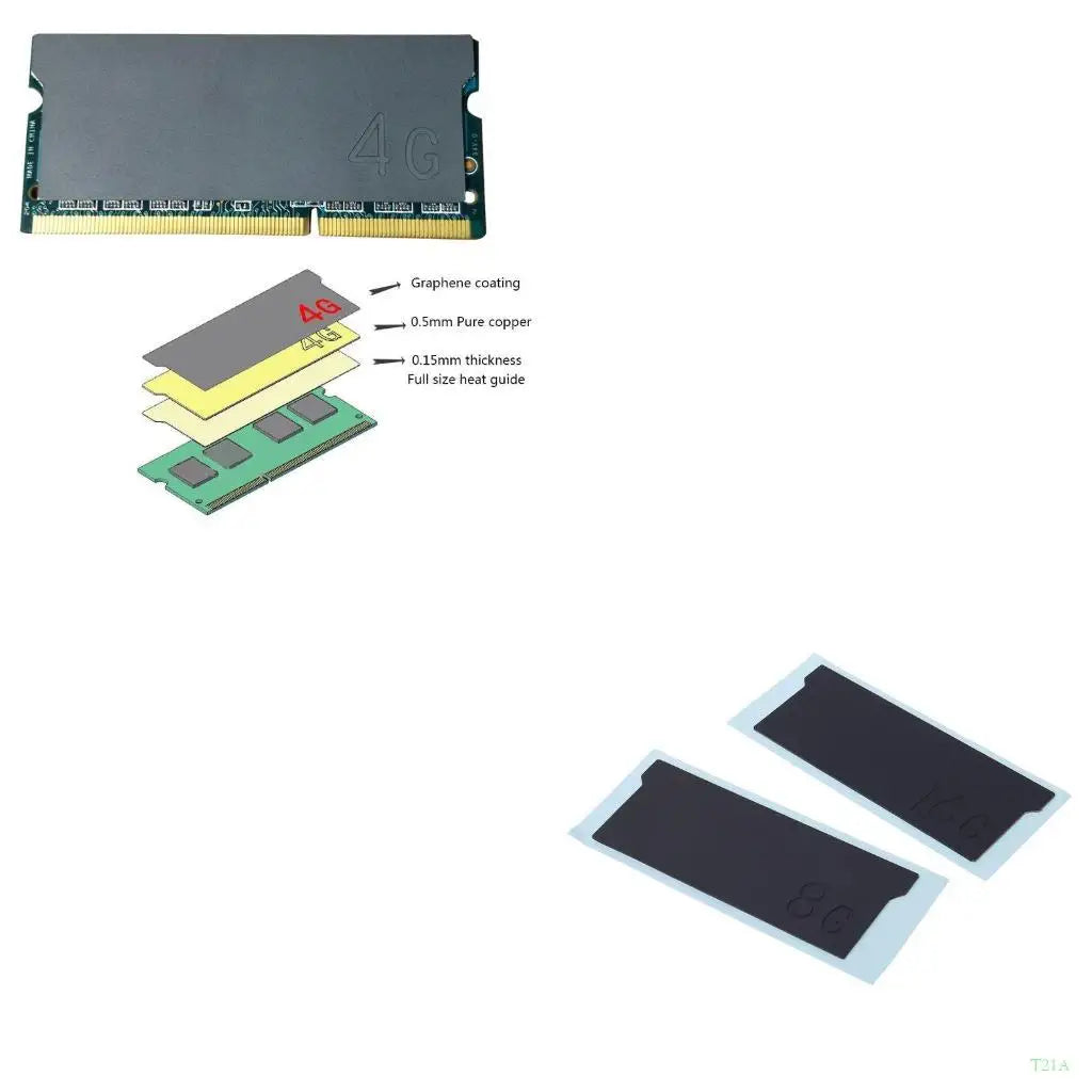 Copper Heatsink Cooling Sticker for Laptop RAM – 66x25mm