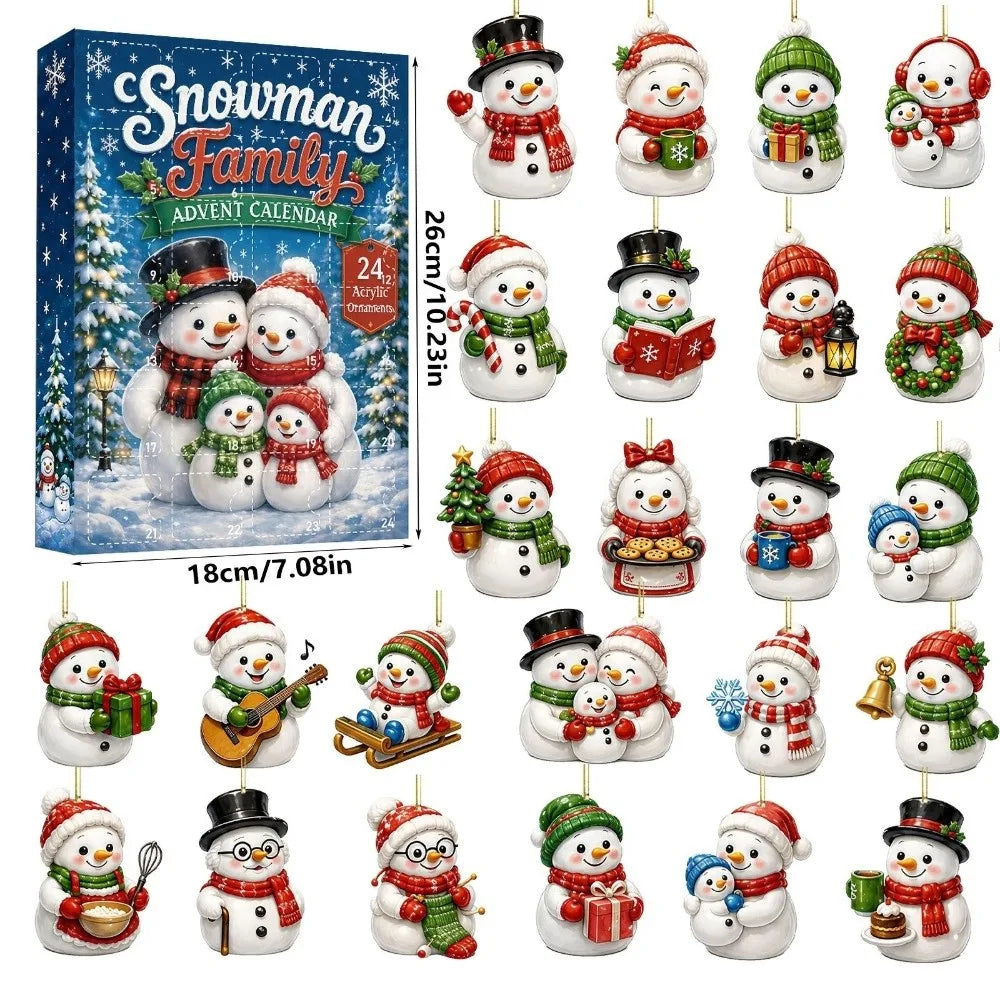 24-Day Acrylic Advent Calendar 2026 – Christmas Countdown Set
