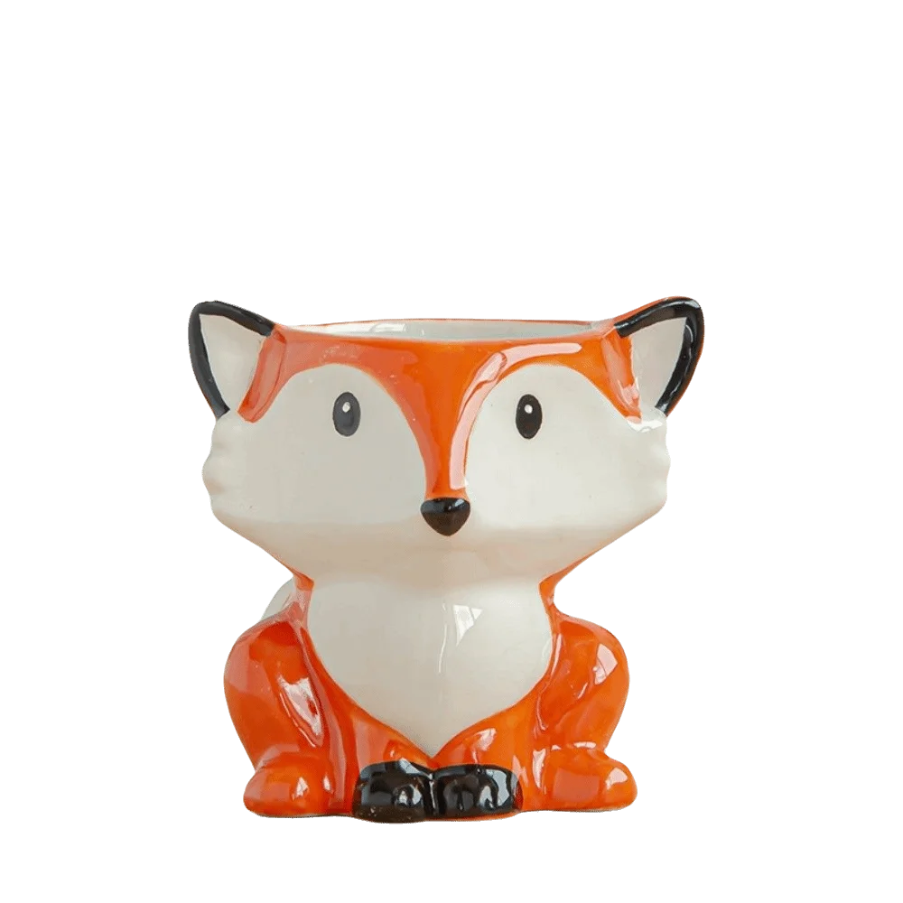 Cartoon Elephant Ceramic Succulent Planter with Drainage Hole