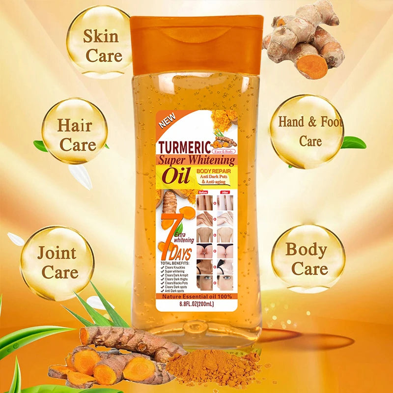 Turmeric Face & Body Oil 200ml – Hydrating Radiance Boost Oil