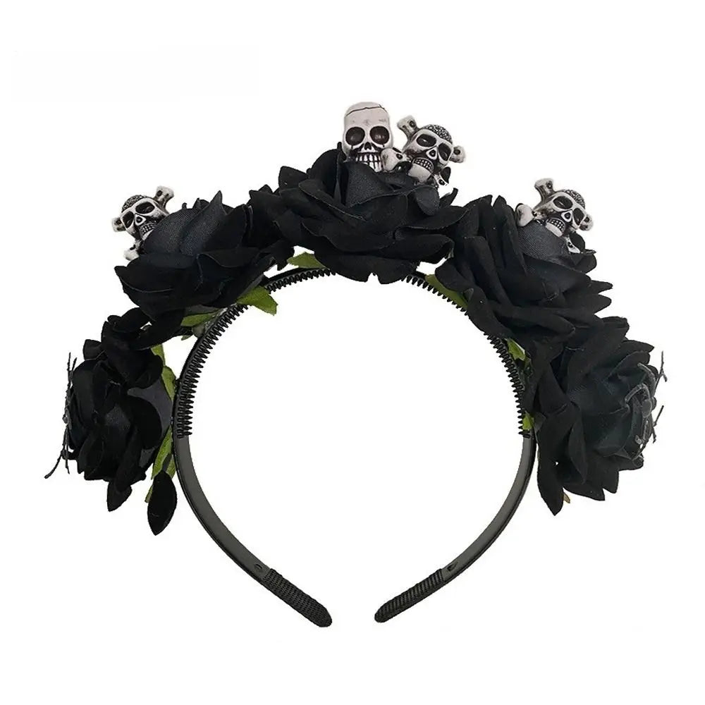 Spider Skull Halloween Flower Crown Headband – Women