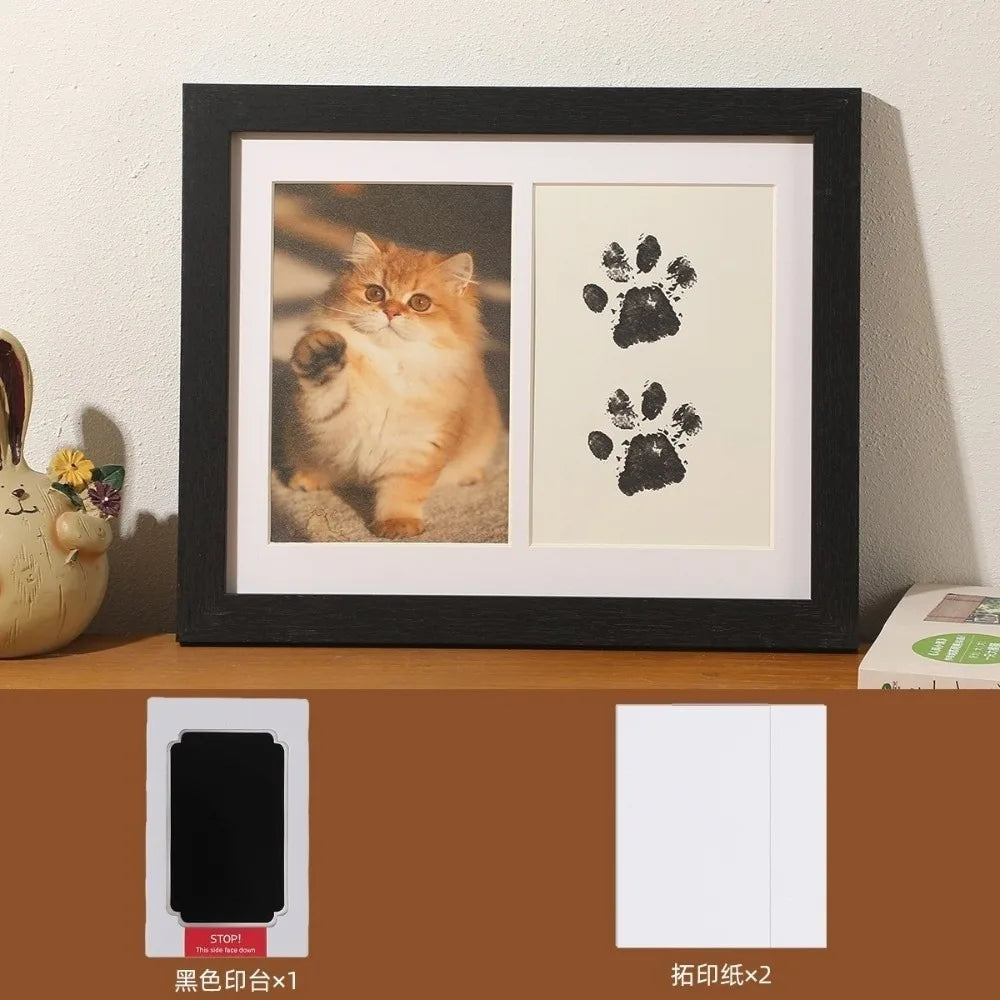 Pet Paw Print Keepsake Frame Kit – No-Clean Ink Pad DIY