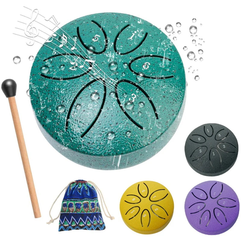 Outdoor Rain Drum – 6-Note Steel Tongue Garden Meditation Drum