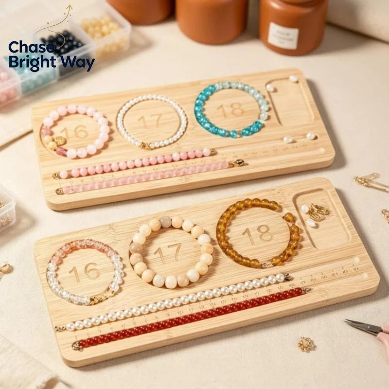 Wooden Bead Board for Jewelry Making – Bracelet Design Tray
