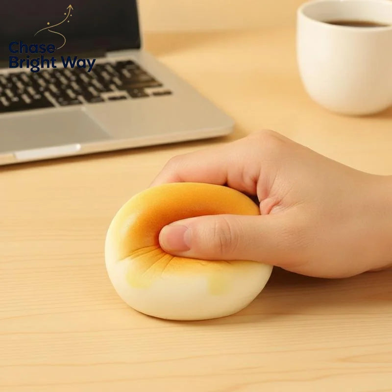 Milk Bread Squishy Toy – Realistic PU Squeeze Fidget Toy