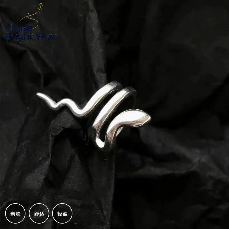 Punk Snake Ear Cuff Clip-On Earrings – No Piercing, 1 Pair