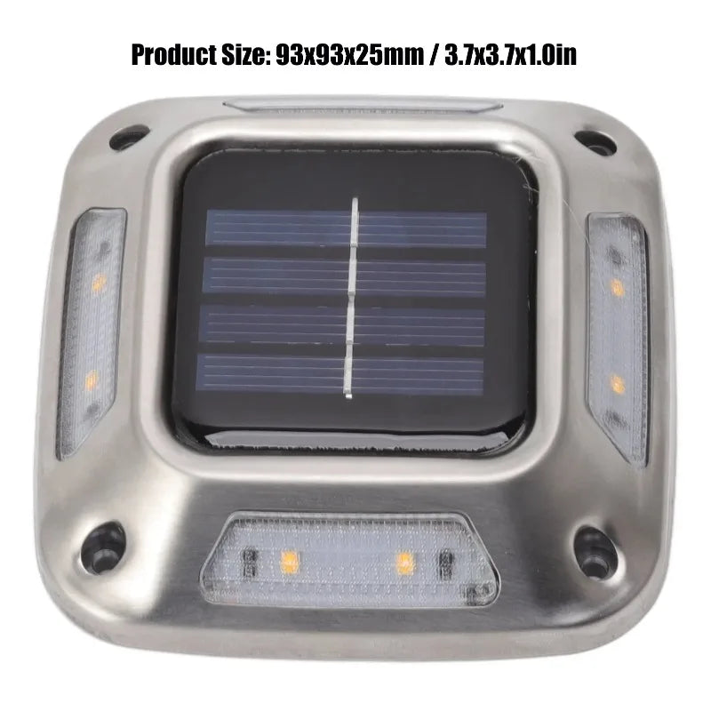 Solar Ground Light 8 LED Warm White Driveway Garden Lamp IP65