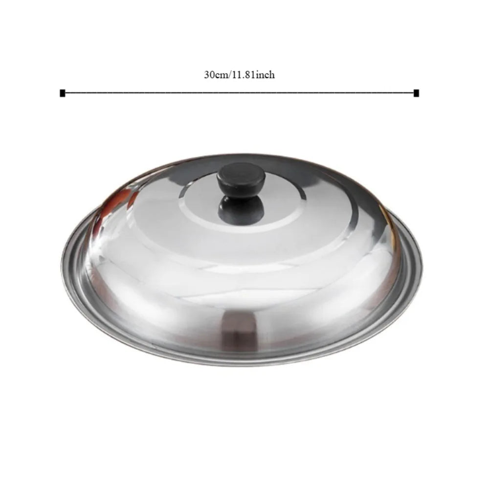 Stainless Steel Pot Lid 28–40cm | Universal Round Pan Cover