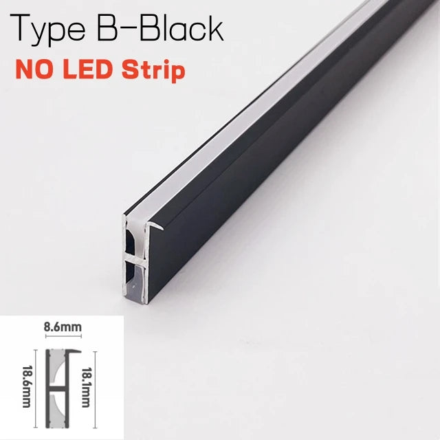 Recessed LED Aluminum Profile Channel & Silicone Diffuser Cabinet Light