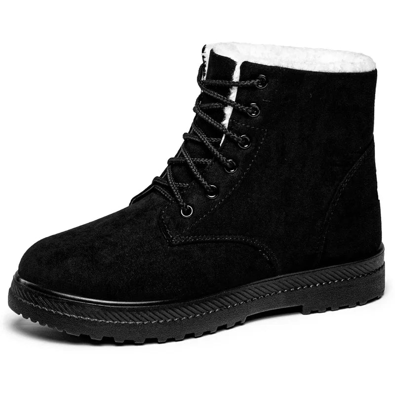LEDP Women's Fur-Lined Snow Boots – Warm Platform Ankle Boots