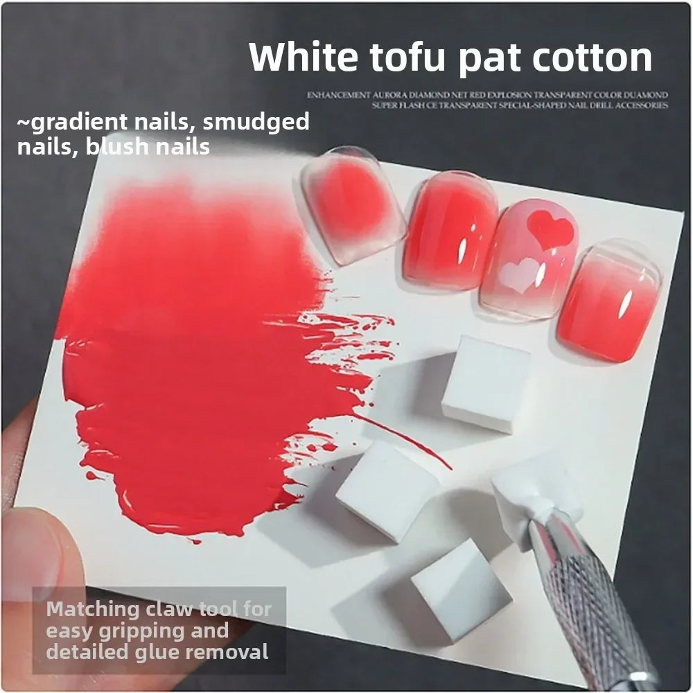 Square Nail Art Sponge Set – Gradient Gel Polish Manicure Tools