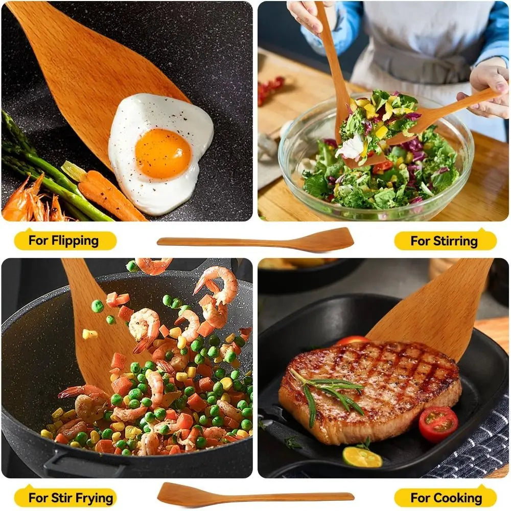 Wooden Spatula – Non-Stick Safe Heat-Resistant Kitchen Turner