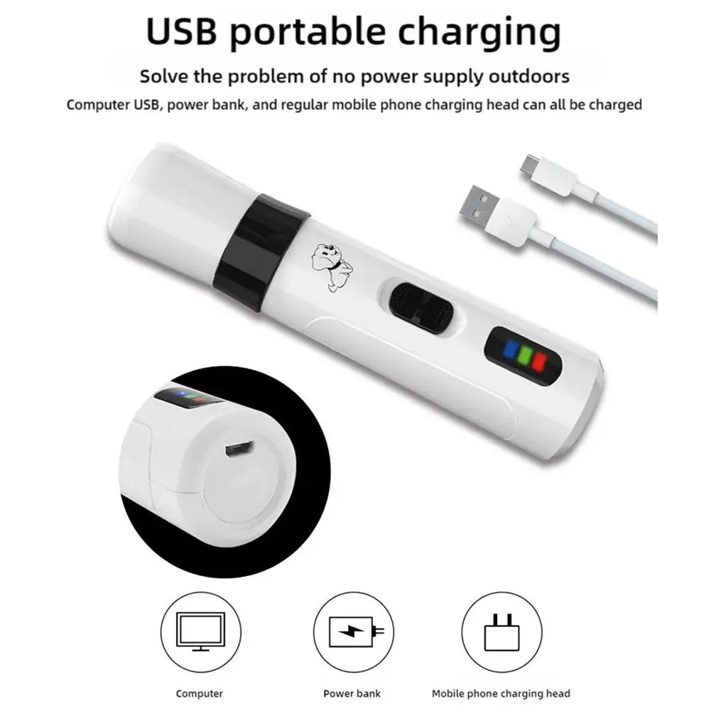 USB Rechargeable Electric Pet Nail Grinder – Dogs & Cats