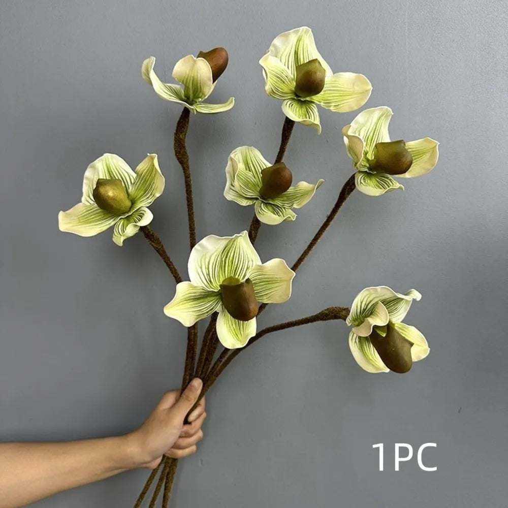 EVA Artificial Orchid Branch – Real Touch Flocked Fake Flower