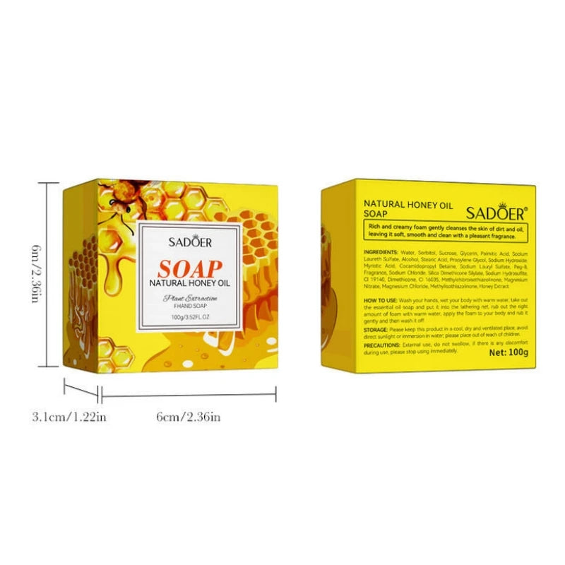 Sadoer Bee Essential Oil Soap 2-Pack – 100g Cleansing Bar