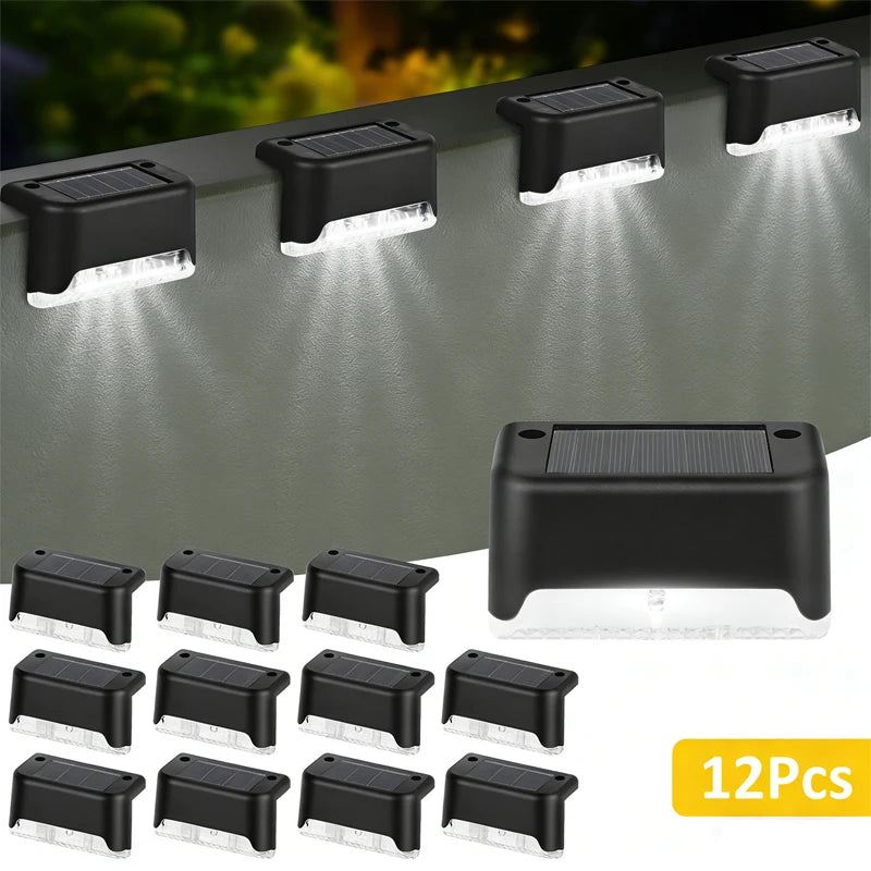 Solar LED Step & Deck Lights – Waterproof Outdoor Stair Lamps