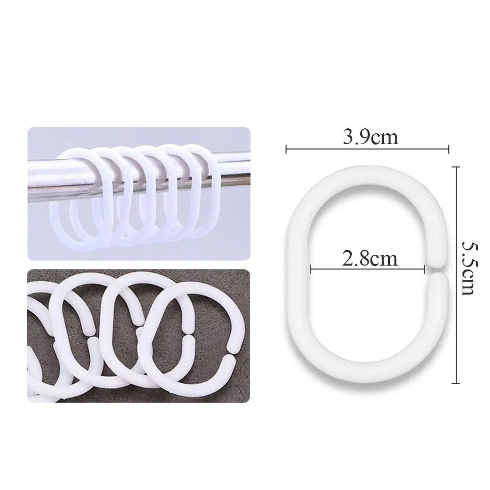 Waterproof Printed Shower Curtain with Hooks – PVC Polyester