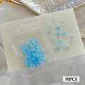50-Pc Ocean Nail Charms Aurora Shell Starfish Mermaid DIY Set