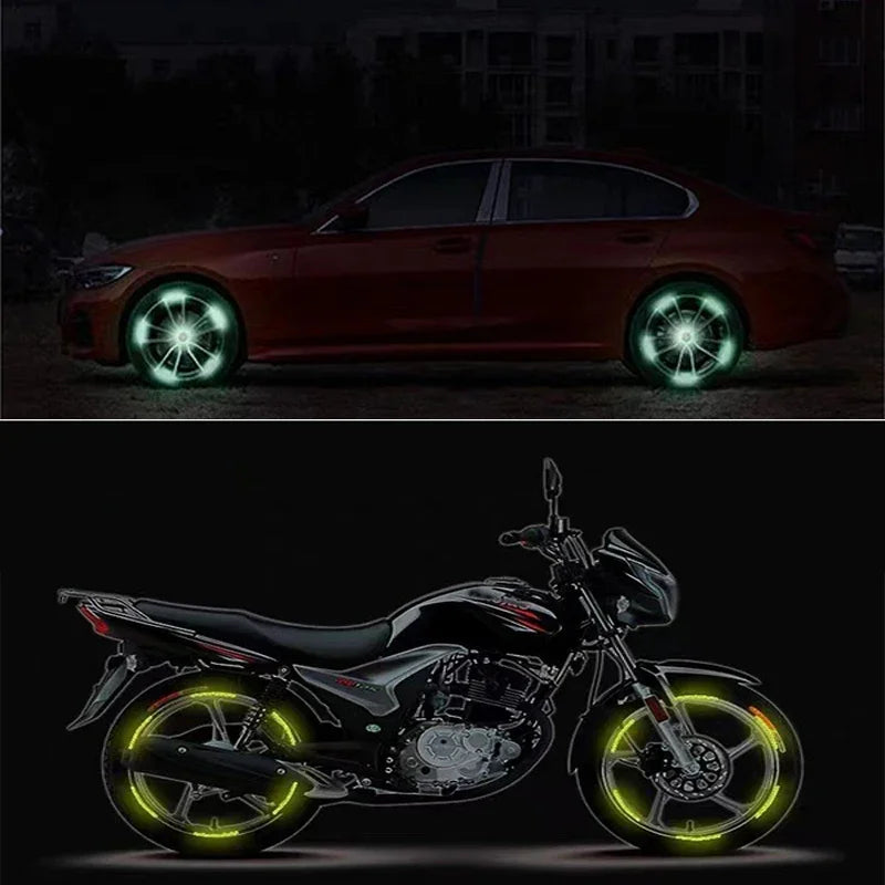 Wheel Rim Reflective Stickers – Car Bike Motorcycle 20/40Pcs