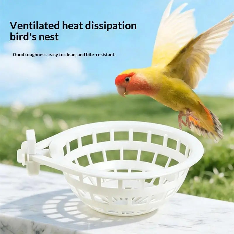 Plastic Bird Breeding Nest – Canary Hatching Birdcage Accessory