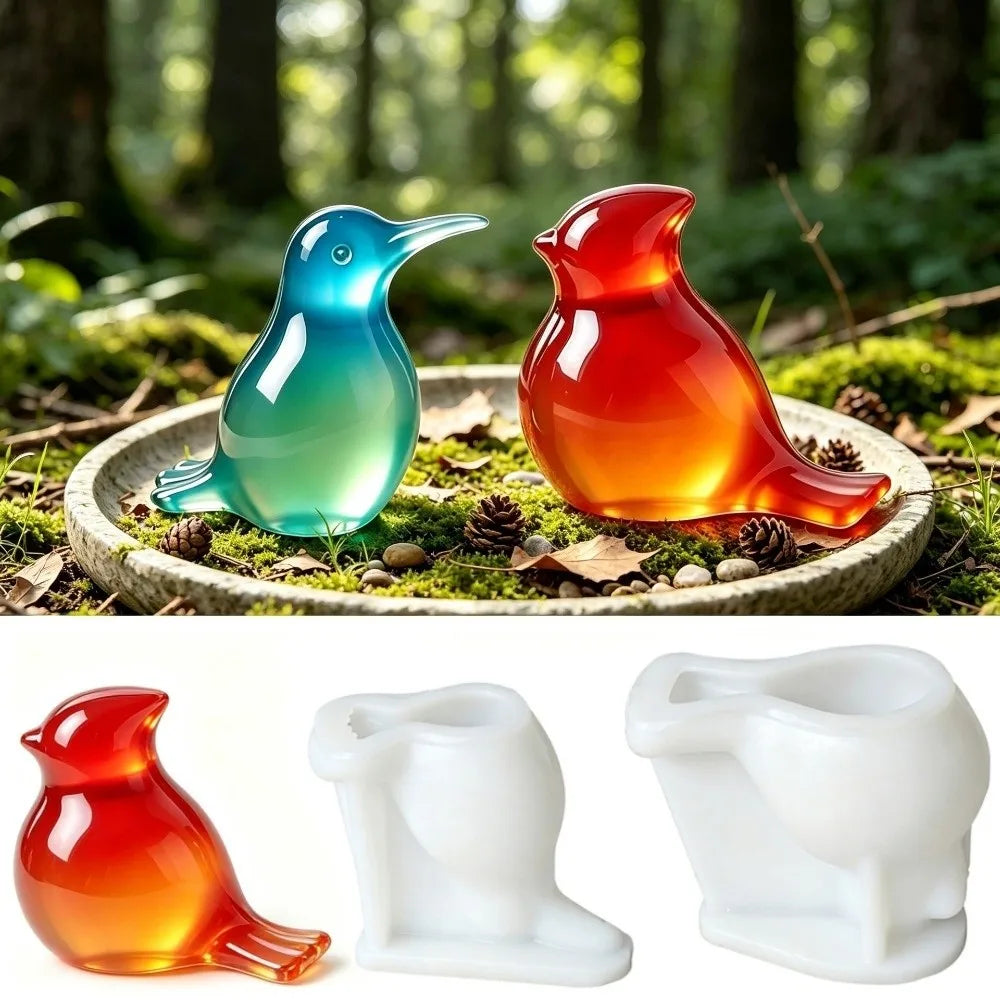 3D Bird Silicone Mold – DIY Candle Resin Soap Casting Mould