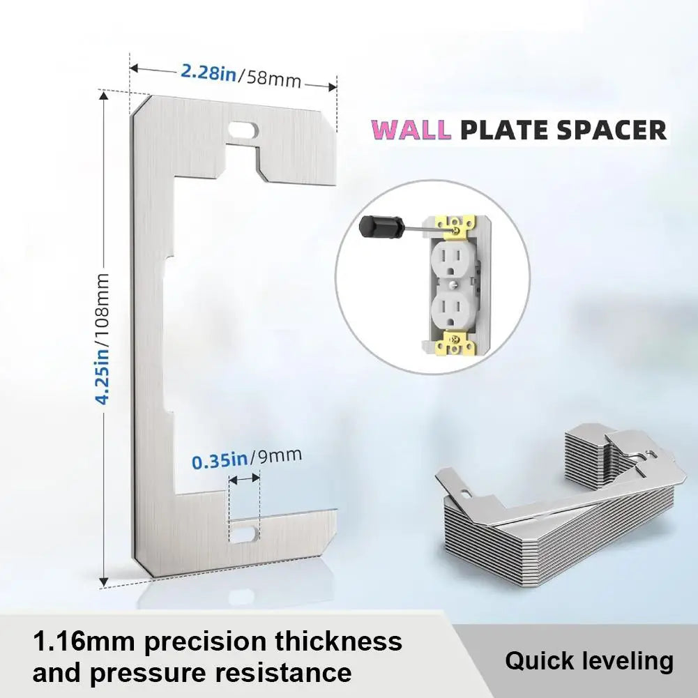 Metal Wall Plate Spacers for Electrical Outlets – 5/10/20 Pack