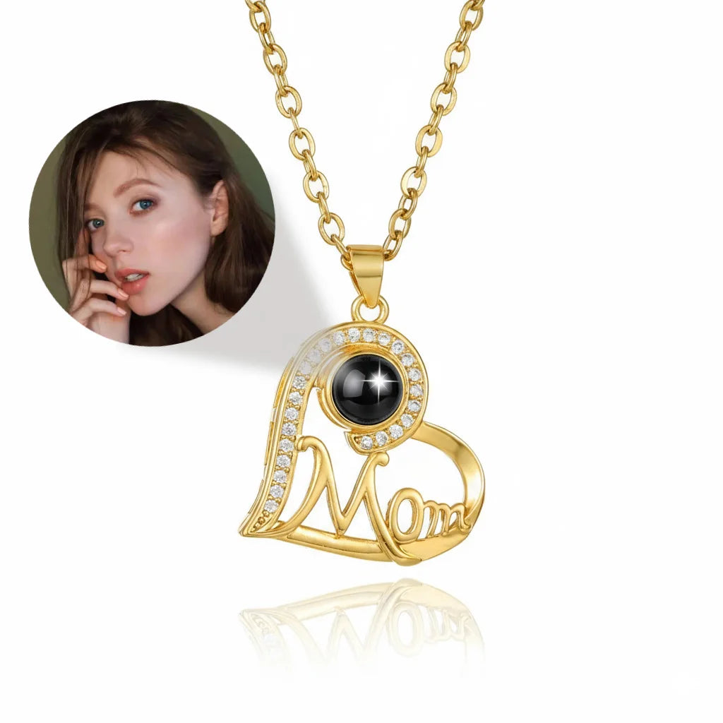 Personalized Photo Projection Heart Necklace | Custom Keepsake