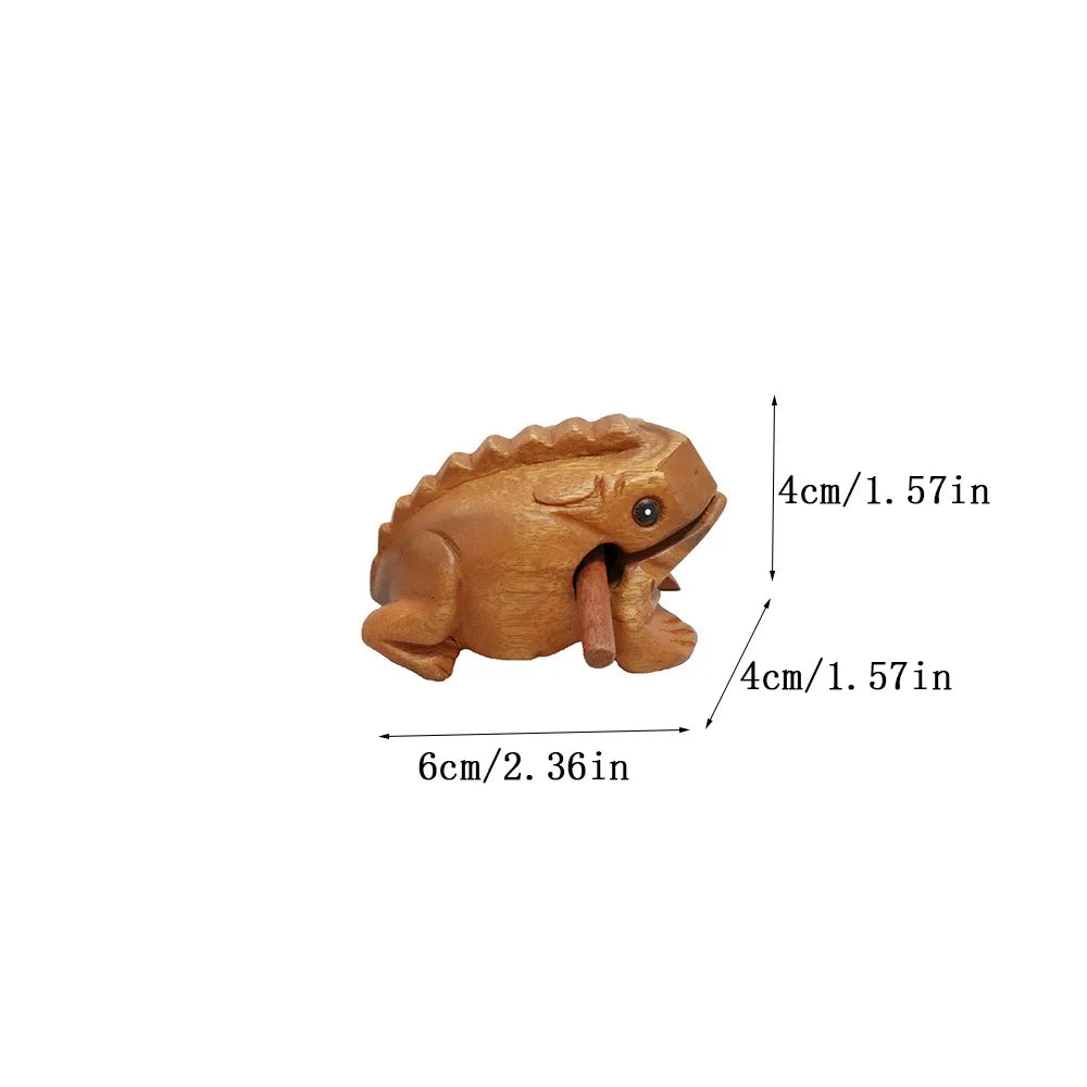 Wooden Frog Guiro Rasp – Handcrafted Percussion Instrument & Décor