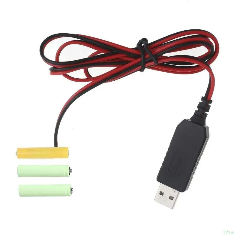 USB AAA Battery Eliminator Cable – 4.5V LR03 Power Converter
