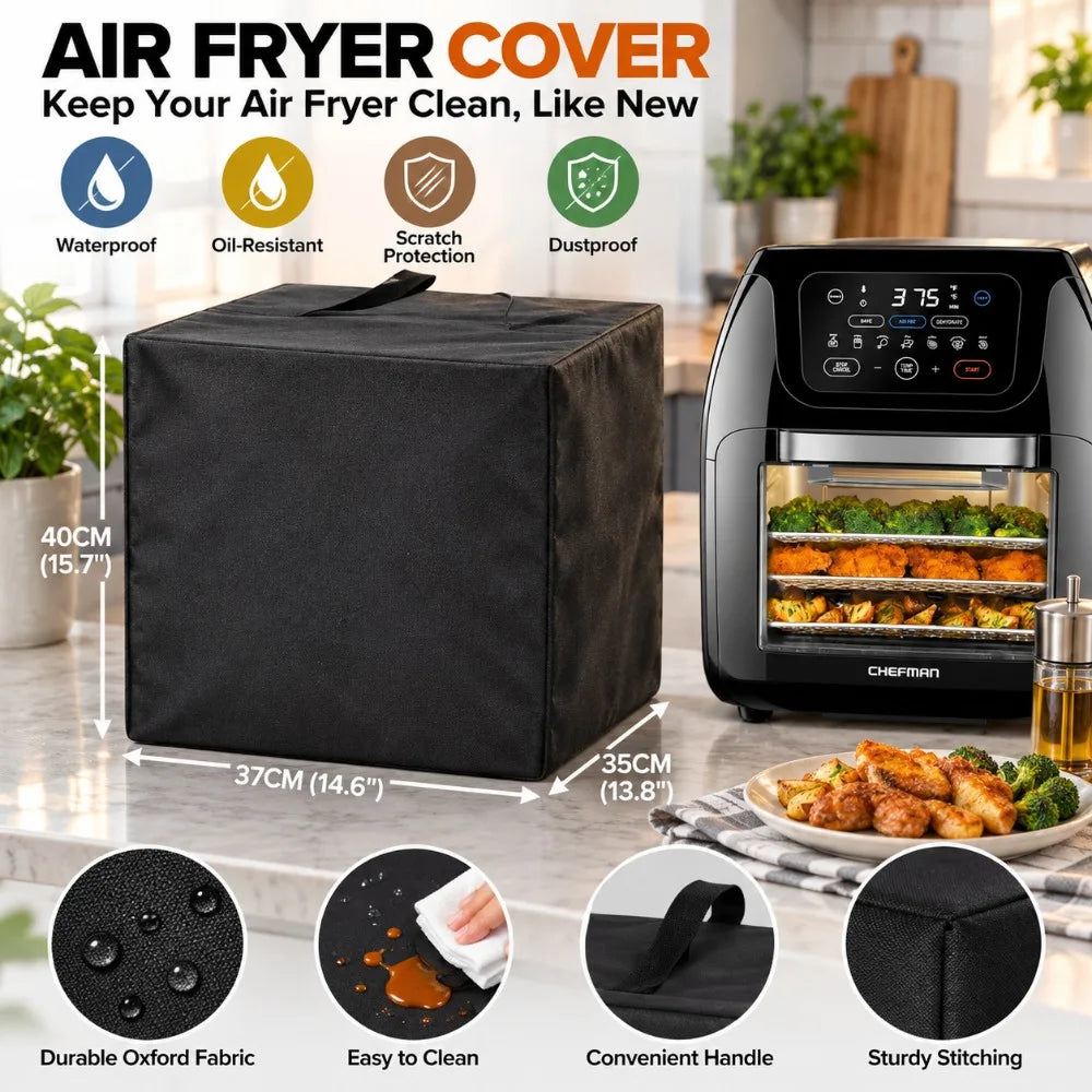 Waterproof Air Fryer Dust Cover – 420D Oxford Cloth & Handle
