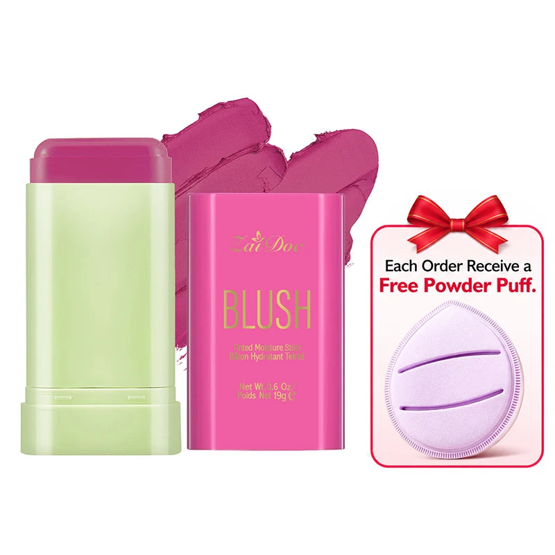 ZaiDoc Blush Stick Set – 9 Matte Shades with Puff Applicator