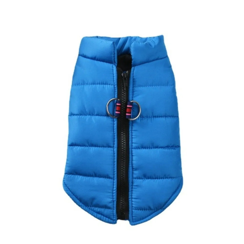 Padded Dog Vest Jacket – Zipper Winter Coat for Small Dogs