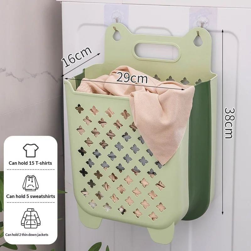 Wall Mounted Foldable Laundry Basket – Large Capacity