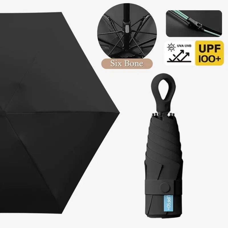 UV Protection Mini Folding Umbrella – Compact Portable Sunshade