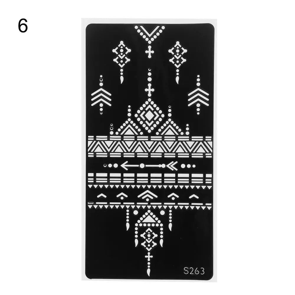 Mehndi Henna Stencil Sticker – DIY Temporary Body Art