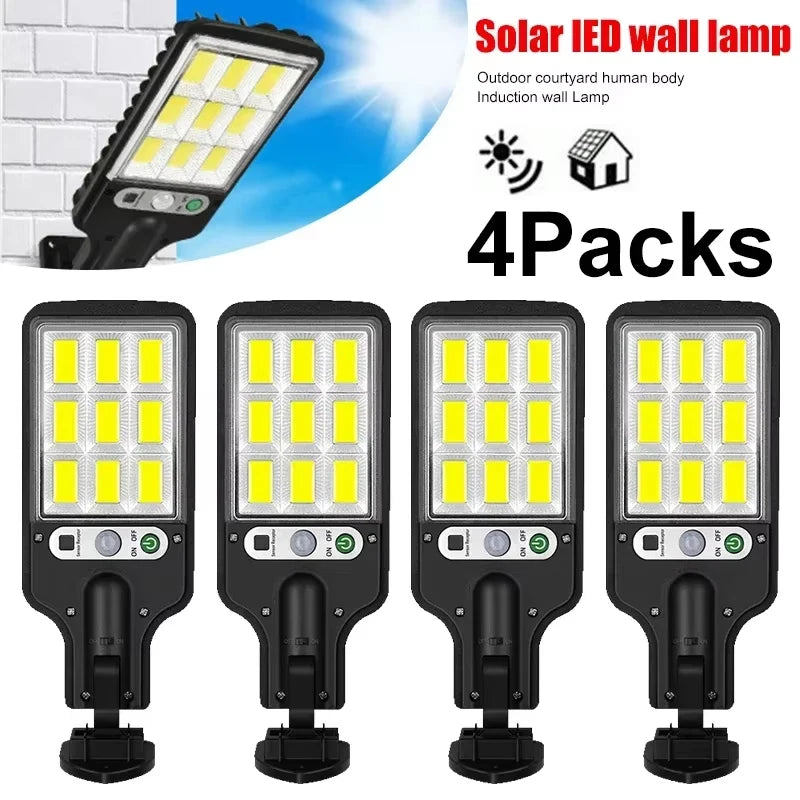 Solar Motion Sensor Wall Light – 3 Modes, IP65, COB LED