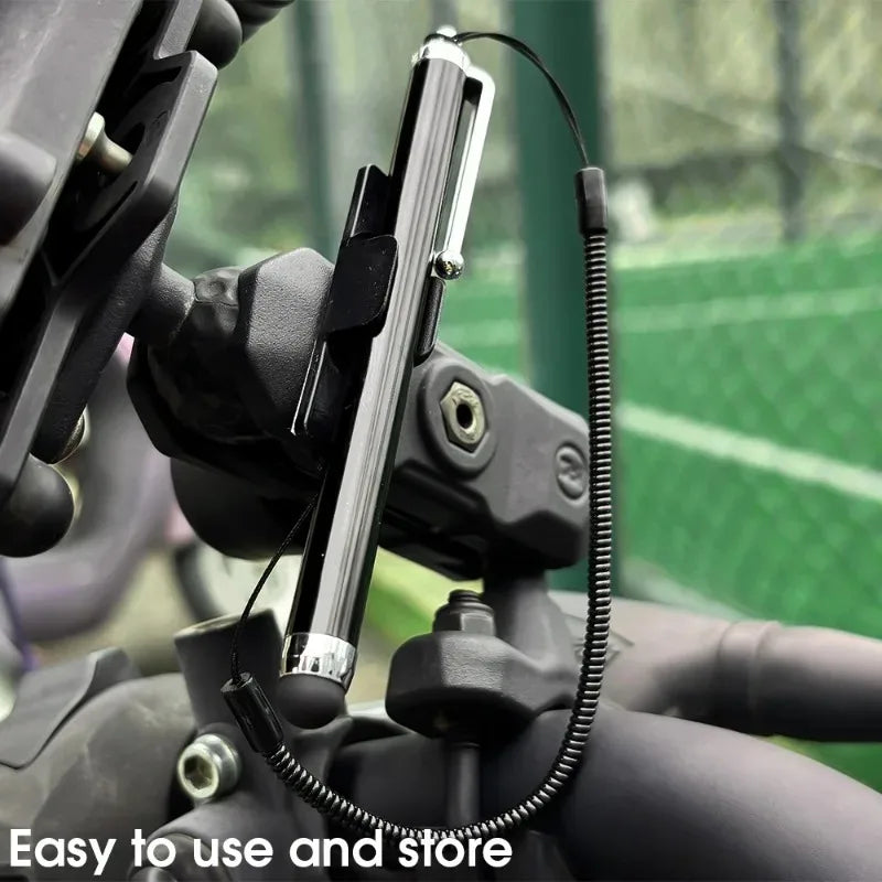 Universal Capacitive Stylus with Spring Cable & Pen Clip