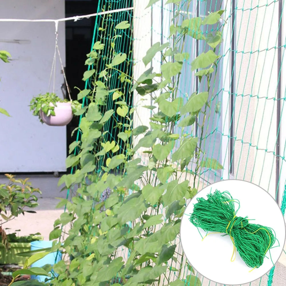 Green Nylon Garden Trellis Netting – Plant Climbing Support Net