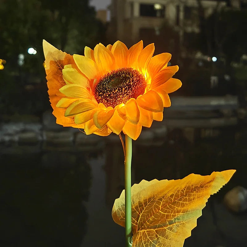 Solar Sunflower Garden Stake Light – IP65 Outdoor Pathway Lamp