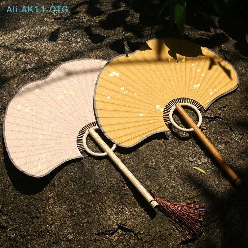 Ginkgo Round Bamboo Hand Fan – DIY Painting, Dance & Party