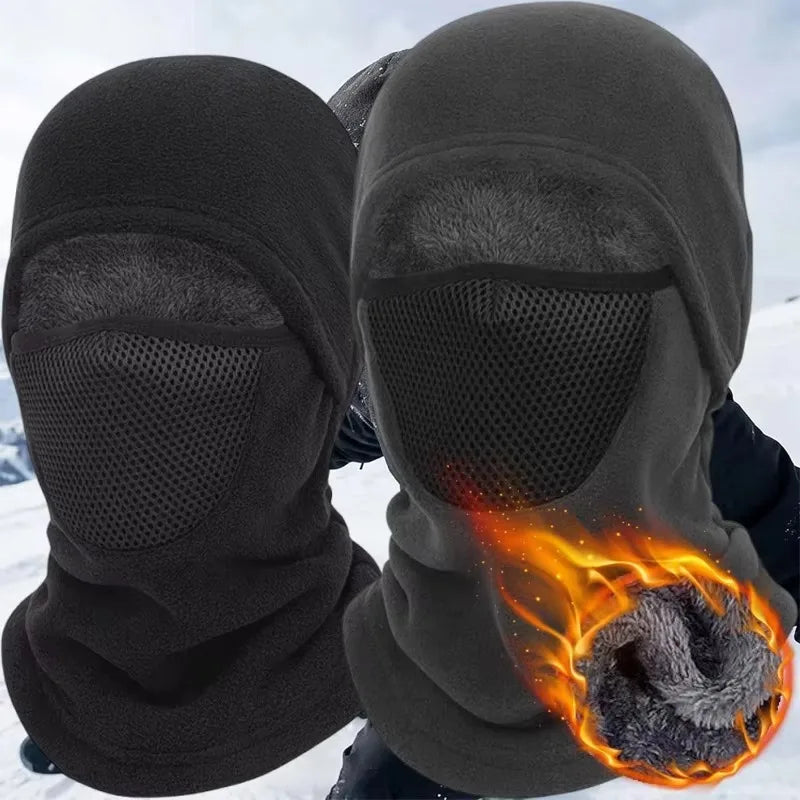 Winter Fleece Thermal Balaclava – Windproof Full Face Riding Hood