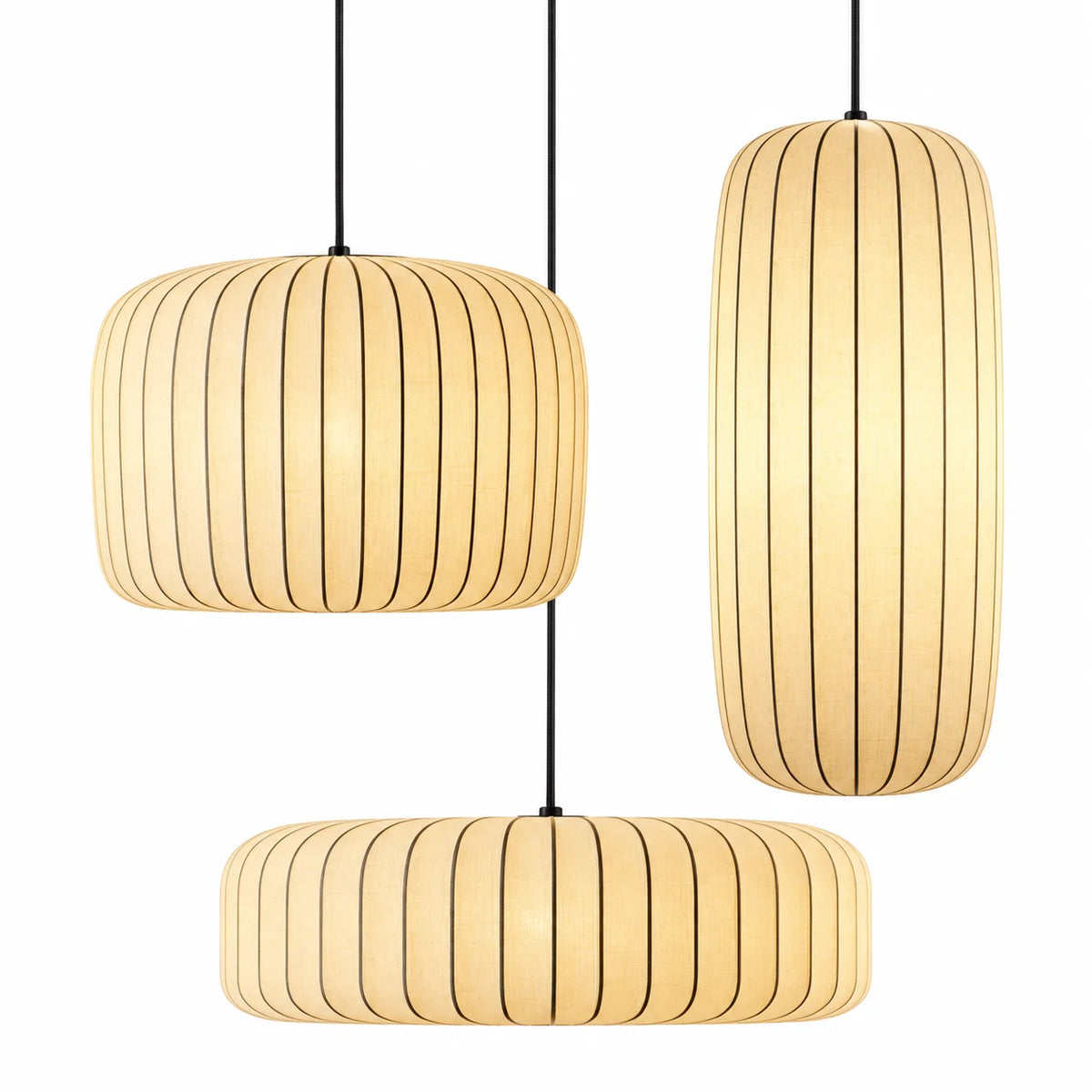 Wabi Sabi Silk Pendant Light E27 | Japanese Nordic Chandelier