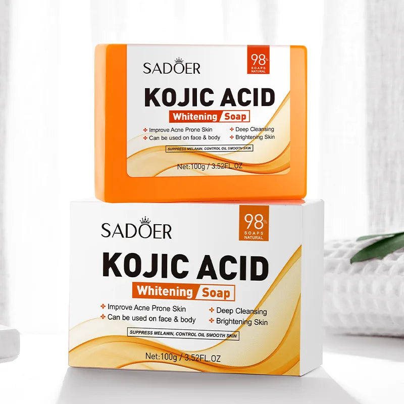 SADOER Kojic Acid Facial Soap – Brightening Foam Cleanser