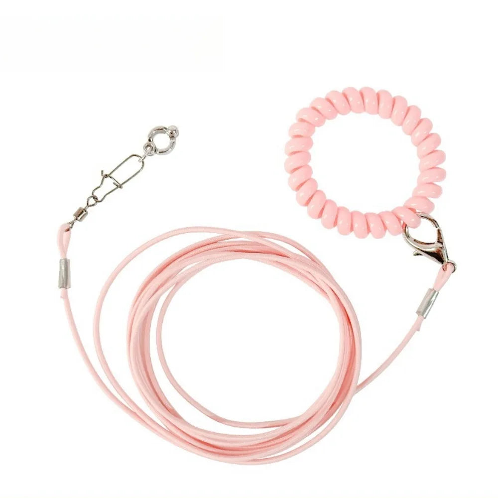 Elastic Parrot Training Leash – Metal Buckle Bird Foot Chain